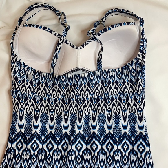 💥 Blue & White Tankini Top | Size Small - Picture 6 of 11